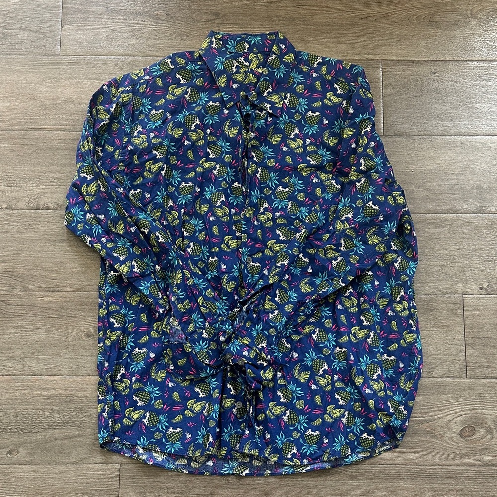 Alan Flusser Multicolor Floral Men's Shirt